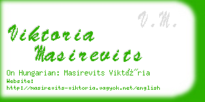 viktoria masirevits business card